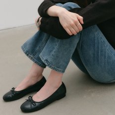 엠버 리본 플랫슈즈_블랙 / AMBER RIBBON FLAT SHOES_BLACK