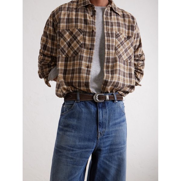 4cm 웨스턴 자수 스웨이드 벨트 46376663162931706