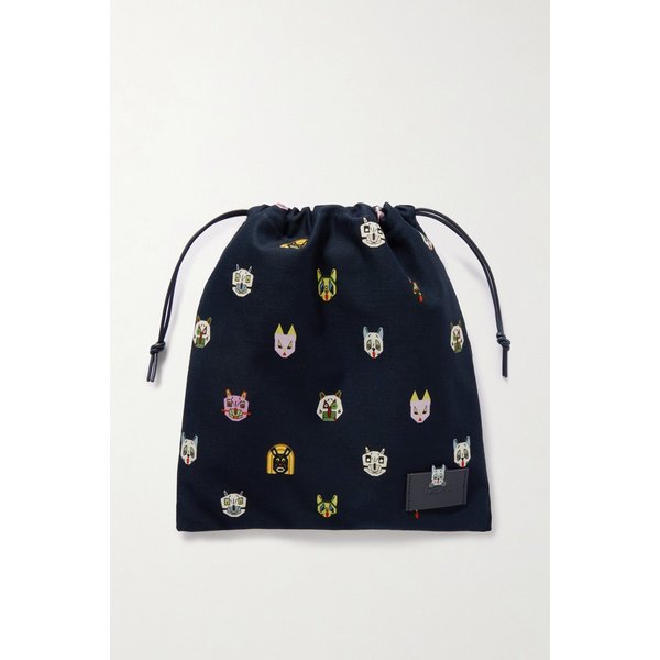 루이스 웨인 가죽 트리밍 코튼 트윌 파우치 46376663162983630