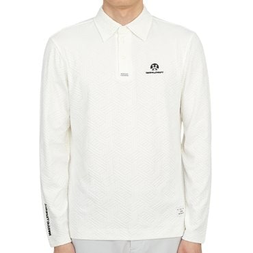 혼가먼트 [골프]  HCM 2C AP04 OFFWHITE 남자 골프 카라 긴팔티셔츠