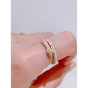 24K 화이트 스네이크 반지 1.41g RBL0029