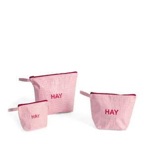 헤이 HAY  Candy Mono Wash Bag Set of 3 light pink 캔디 모노 워시백