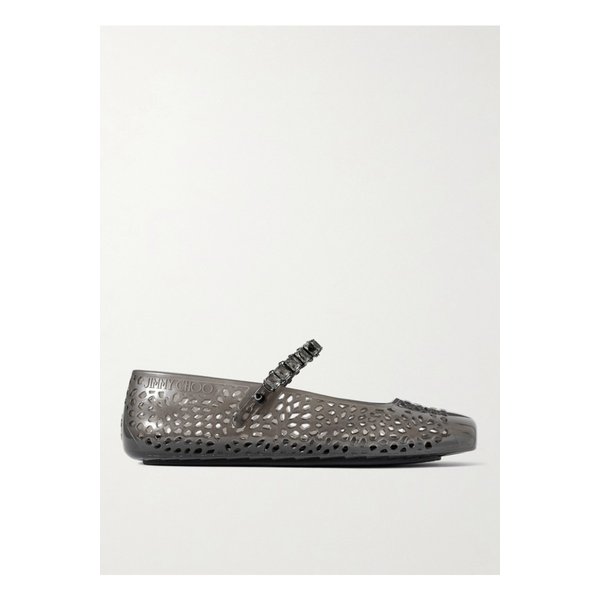 더 젤리 크리스털 장식 Tpu 발레리나 플랫 블랙 1647597360467243