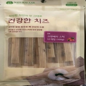 내추럴랩 건강한치즈크랜베리 반려견사료스틱 12P100g