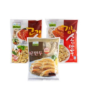 대용량 만두 1.3kg 1+1 고기 김치 손만두 군만두