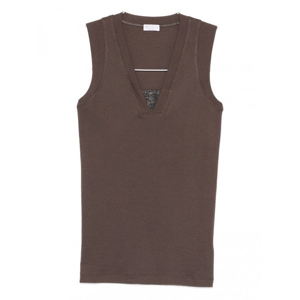 브루넬로 쿠치넬리 여성 탑 Brown M0TC8EL672 C8589 /11 656120