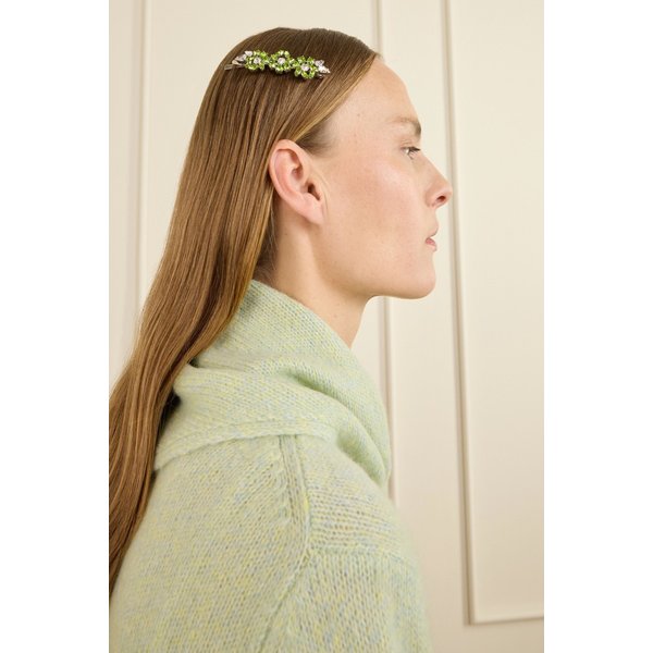 하트블룸 실버톤 크리스탈 헤어 슬라이드 46376663163027653