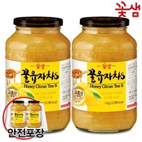 꽃샘 꿀유자차S 1kgX2개+안전포장