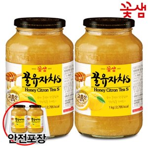  꽃샘 꿀유자차S 1kgX2개+안전포장