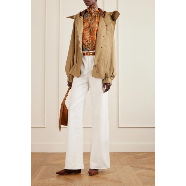 러플 페이즐리 실크 블라우스 46376663163022237