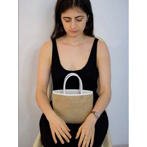 Petite Rustic Tote White