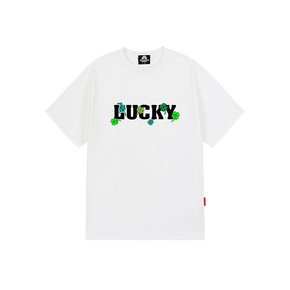 LUCKY CLOVER T-SHIRTS - WHITE