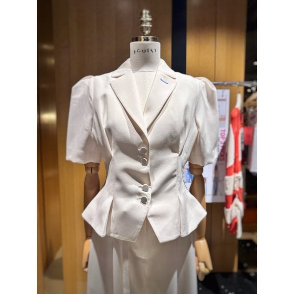 [시흥점] 여성 슬림핏 라인 반팔 자켓 (ES2JJ400)