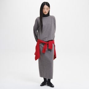 WOMAN 워셔블 맥시 니트 스커트 [DARK GREY] / GF3LSK516