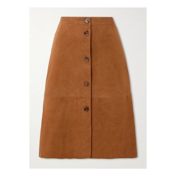 블레이즈밀라노 비바 아팔루사 패널 스웨이드 미디 스커트 브라운 1647597352062776