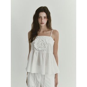 BLOOM SLEEVELESS BLOUSE (WHITE)