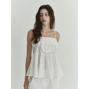 BLOOM SLEEVELESS BLOUSE (WHITE)