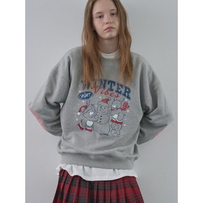 Winter vibe sweatshirt_melange gray