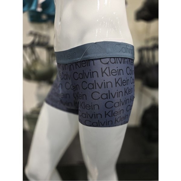 [파주점] [캘빈클라인 언더웨어](NB4061-PUZ)남성 CK 블랙 프린트 로우 라이즈 트렁크