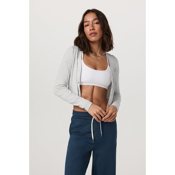 [여성] 포즈 미니 가디건 _ 멜란지 그레이 VR25321037000