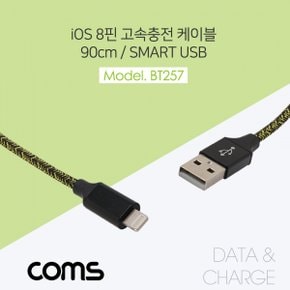 BT257 Coms iOS 8핀 케이블 90cm/고속충전/데이터전송