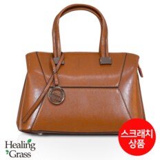 [여주점] [스크래치] 심플라인 천연소가죽 핸드백 (브라운) HGCH5858BR-S