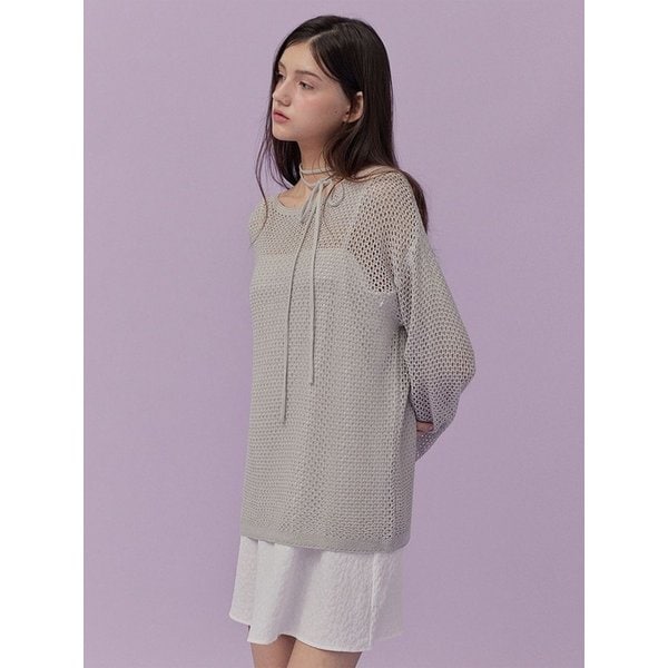 레니즈 라운드 긴팔 니트(스트랩 set)