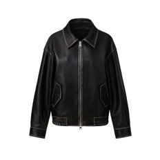 Unisex European Lambskin overfit blouson JK_Black