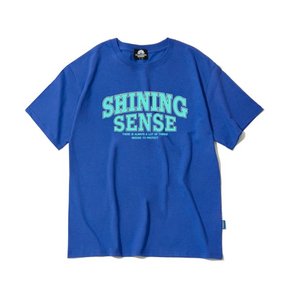 SHINING SENSE VARSITY LOGO 티셔츠 - 블루