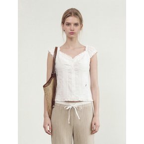 LILI CAP SLEEVE OFF SHOULDER BLOUSE (WHITE)