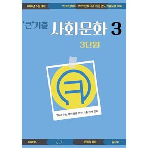 `큰`기출 사회문화 3권(3단원)