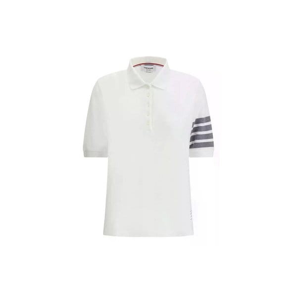 26SS 사선 숏 슬리브 클래식 폴로 티셔츠 화이트 FJP052G 07976 100