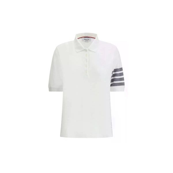 26SS 사선 숏 슬리브 클래식 폴로 티셔츠 화이트 FJP052G 07976 100