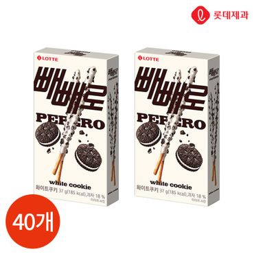 NS홈쇼핑 롯데 화이트쿠키 빼빼로 37g x 40개[31463964]