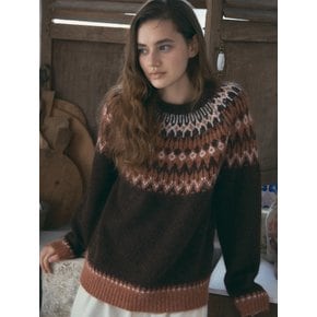 Vintage Lodge Nordic Knit_Brown(OC25-KN24)