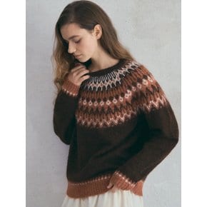 Vintage Lodge Nordic Knit_Brown(OC25-KN24)
