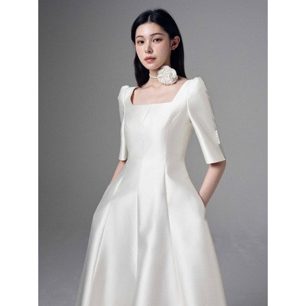 MOONLIT COUTURE DRESS - white
