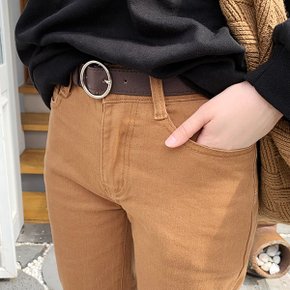 니까 실버 서클링 벨트 캐주얼 인조 가죽 정장벨트