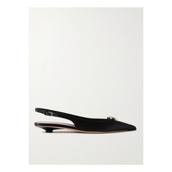 V로고 볼드 20 크리스탈 장식 새틴 슬링백 펌프스 1647597343323883