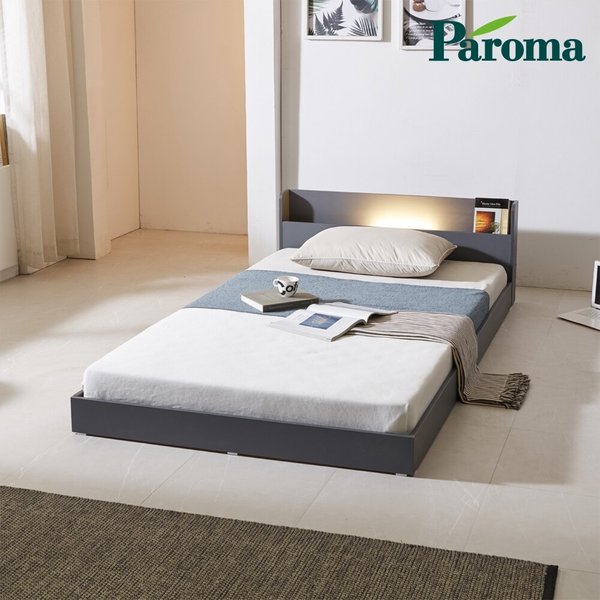 라인 르제인 LED 헤드 수납 저상형 침대프레임 SS LIN0058