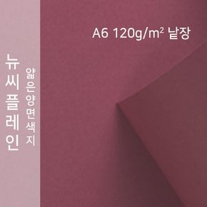 종이문화 뉴씨플레인 얇은 양면색상지 120g A6 No.69 청적 낱장 1매 색지