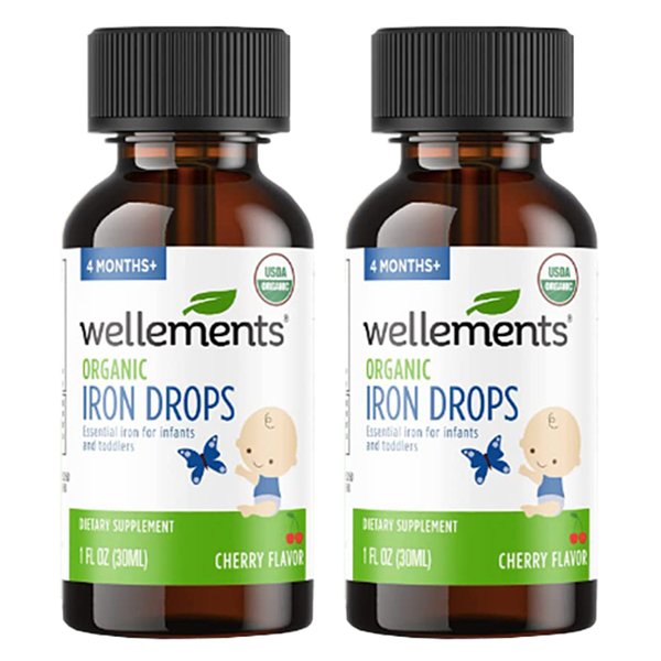 Wellements Organic Iron Drops 웰레먼트 오가닉 철분 드랍스 30mil 2팩