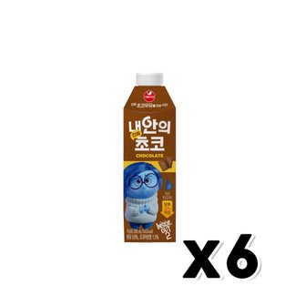  내안의 진짜초코 팩음료 280ml x 6개