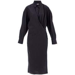 Long sleeve dress DR1024 LF445 DARK NAVY