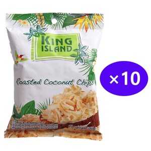  킹아일랜드 구운 오리지널 코코넛칩 50g 10봉-코코넛함량 94.97