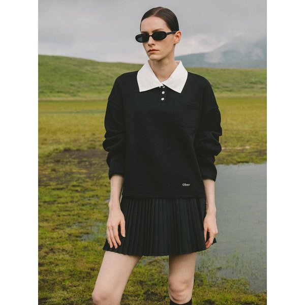 Layered sweatshirt (black)
