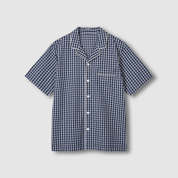 남 시어서커 체크 5부 파자마 세트 J216201103057