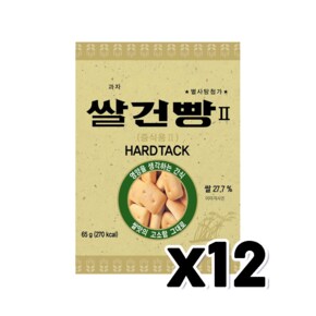 아미푸드 쌀건빵 별사탕포함 스낵과자 65g x 12개