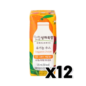 매일 상하목장 유기농주스 사과오렌지케일 팩음료 125ml x 12개