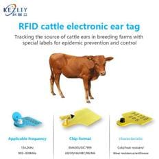 가축 관리용 소 동물 귀 태그 UHF RFID 3m 판독 범